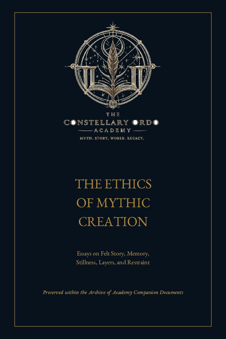 THE ETHICS OF MYTHIC CREATION