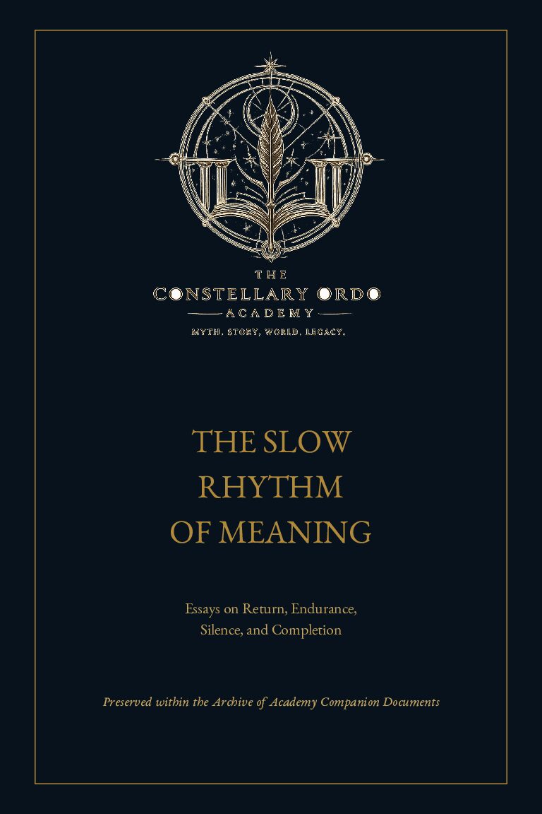 THE SLOW RHYTHM OF MEANING